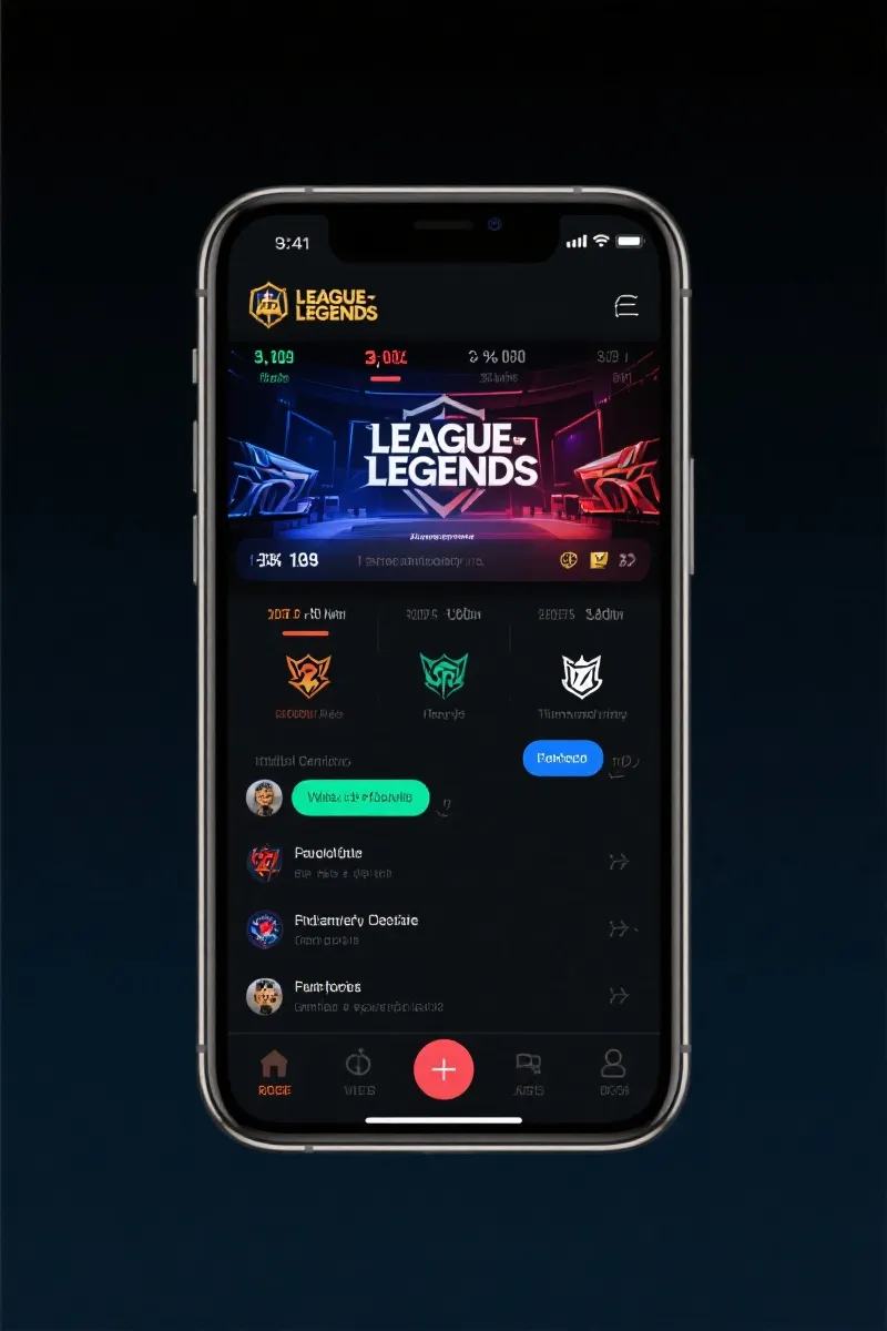LCK 直播 App 界面展示